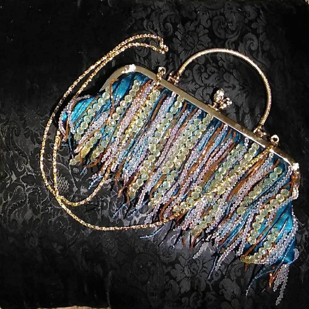 Elegant Hand Beaded Dress Evening Purse / Clutch